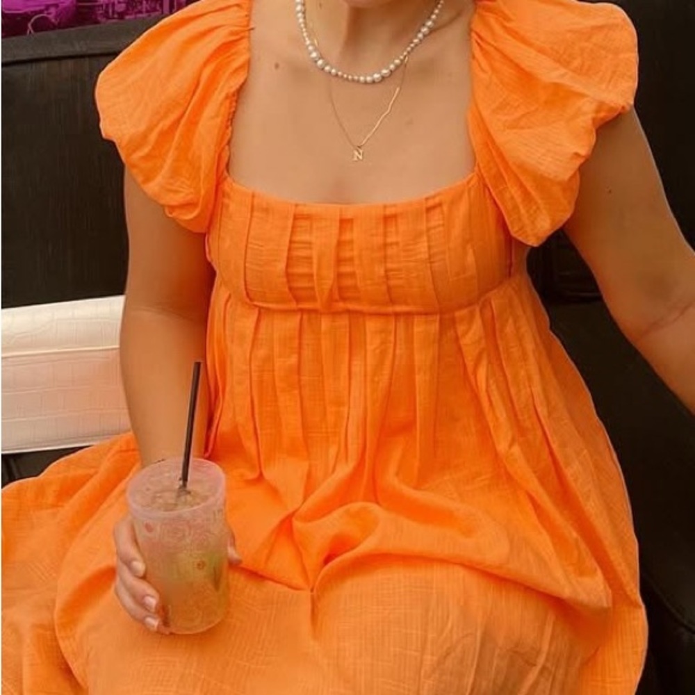 Orange Mini Dress